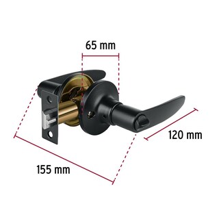 Foto 2 | Cerradura Manija Cilindro Latón color Negro Recámara Truper - Hermex