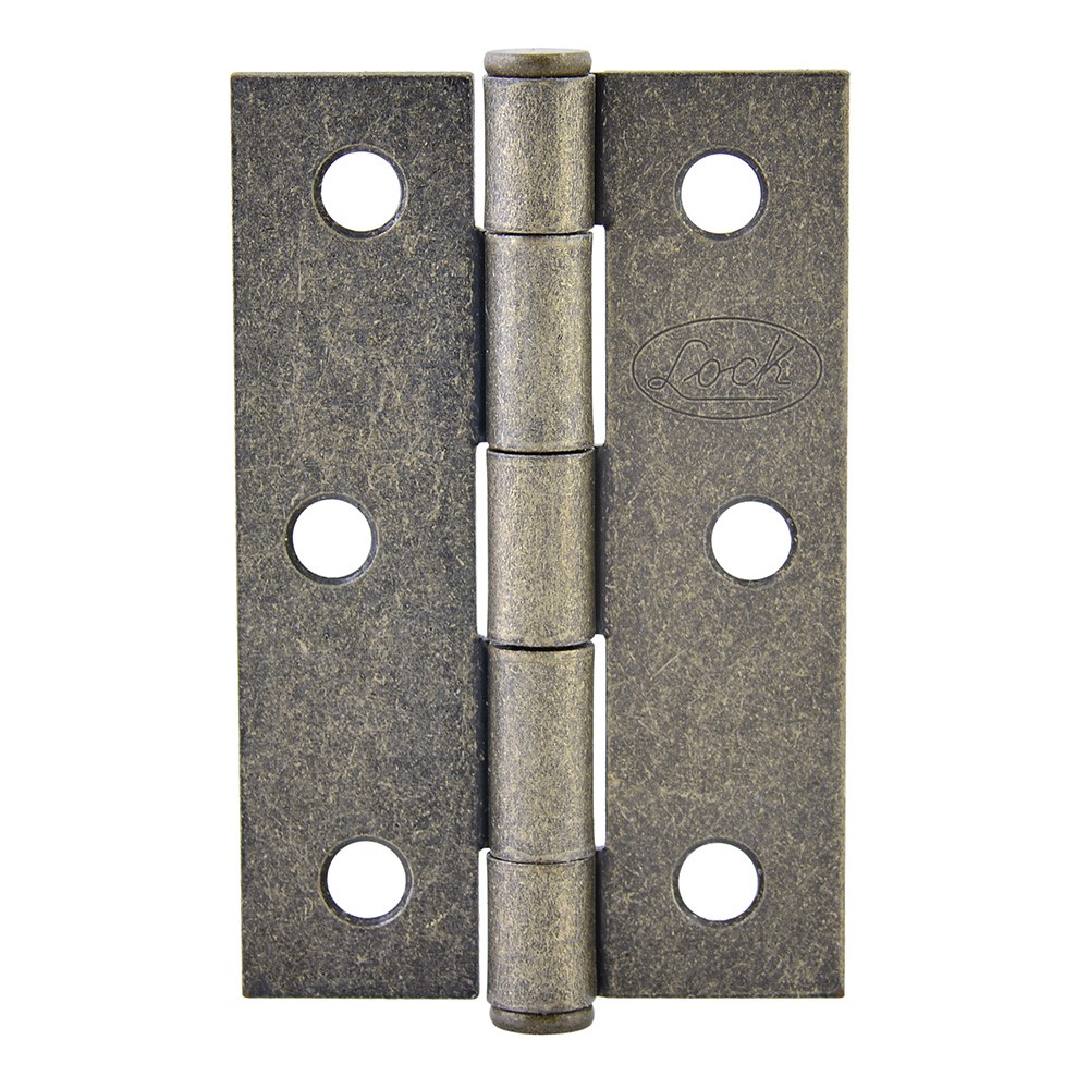 Bisagra Alargada Acero 2.5 Pulgadas Lock Acabado Latón Antiguo