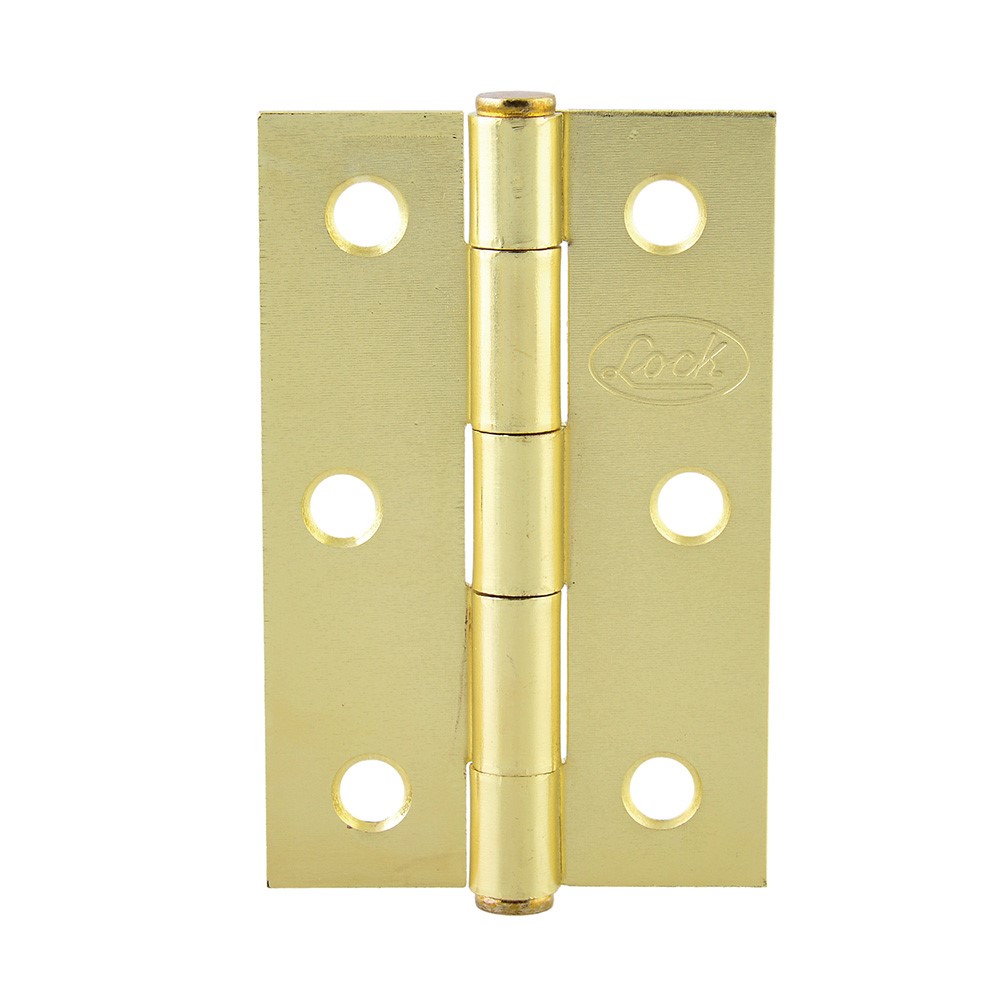 Bisagra Alargada 2 pulgadas Lock Perno Remachado Latón Brillante
