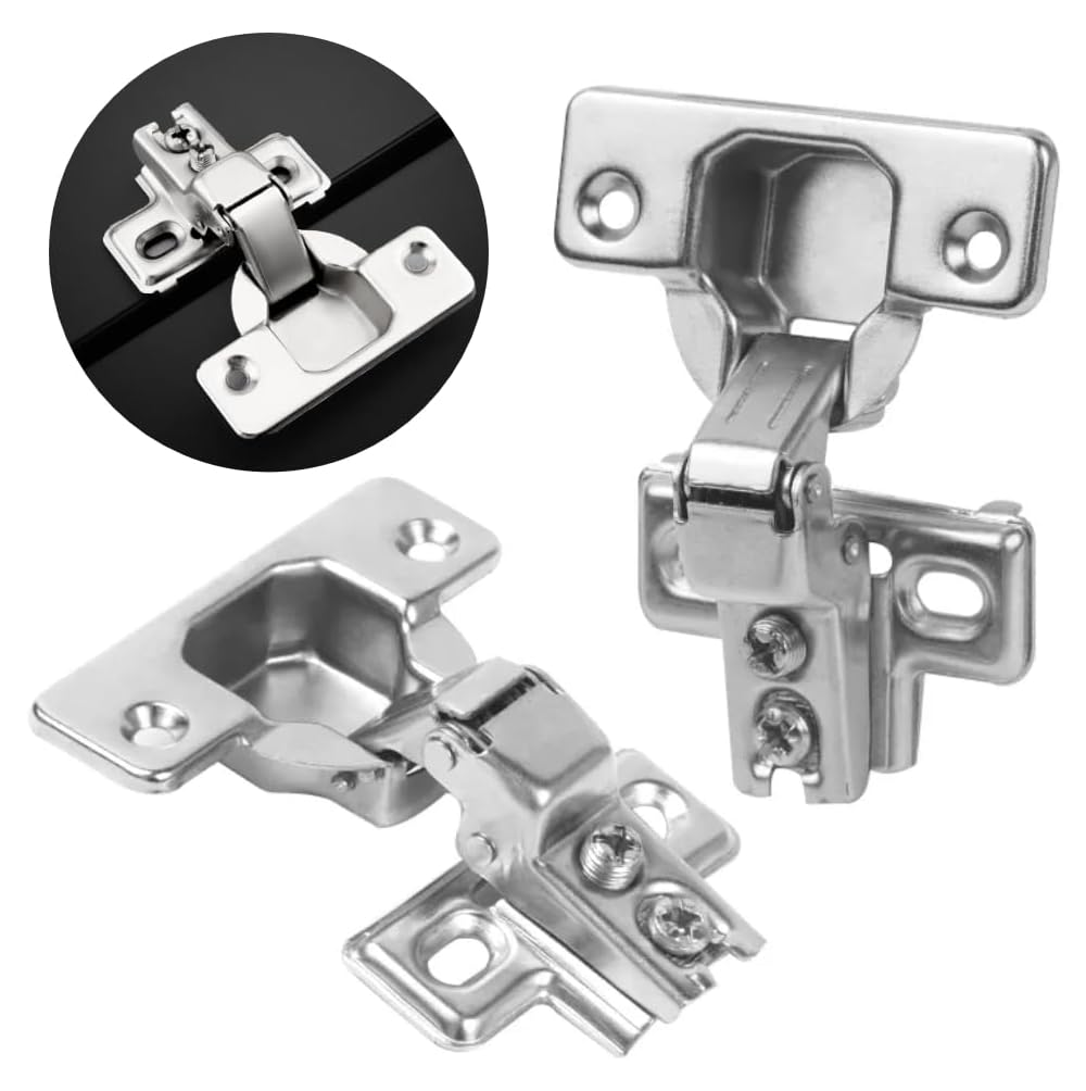 Foto 5 pulgar | Bisagra Bidimensional Brazo Corto 35 Mm 10 Pares Plata