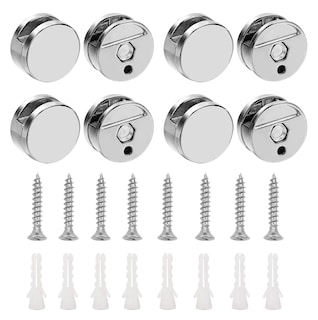 Foto 1 | Soportes De Espejo Para Vidrio Espejo Ajuste Fijo De 4-7mm 8 Pzs Plata