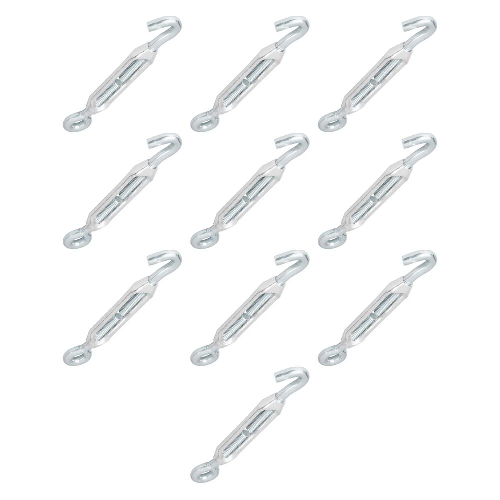Kit 10 Tensores De Zinc Gancho Argolla 3/16''