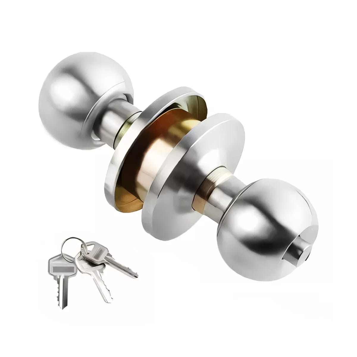 Cerradura de Perilla de Acero Inoxidable Eo Safe Imports Esi-17887 Plateadas