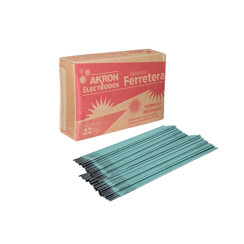 Foto 2 pulgar | Soldadura Ferretera Akron 6013 3/32″ Verde Caja De 22 Kg