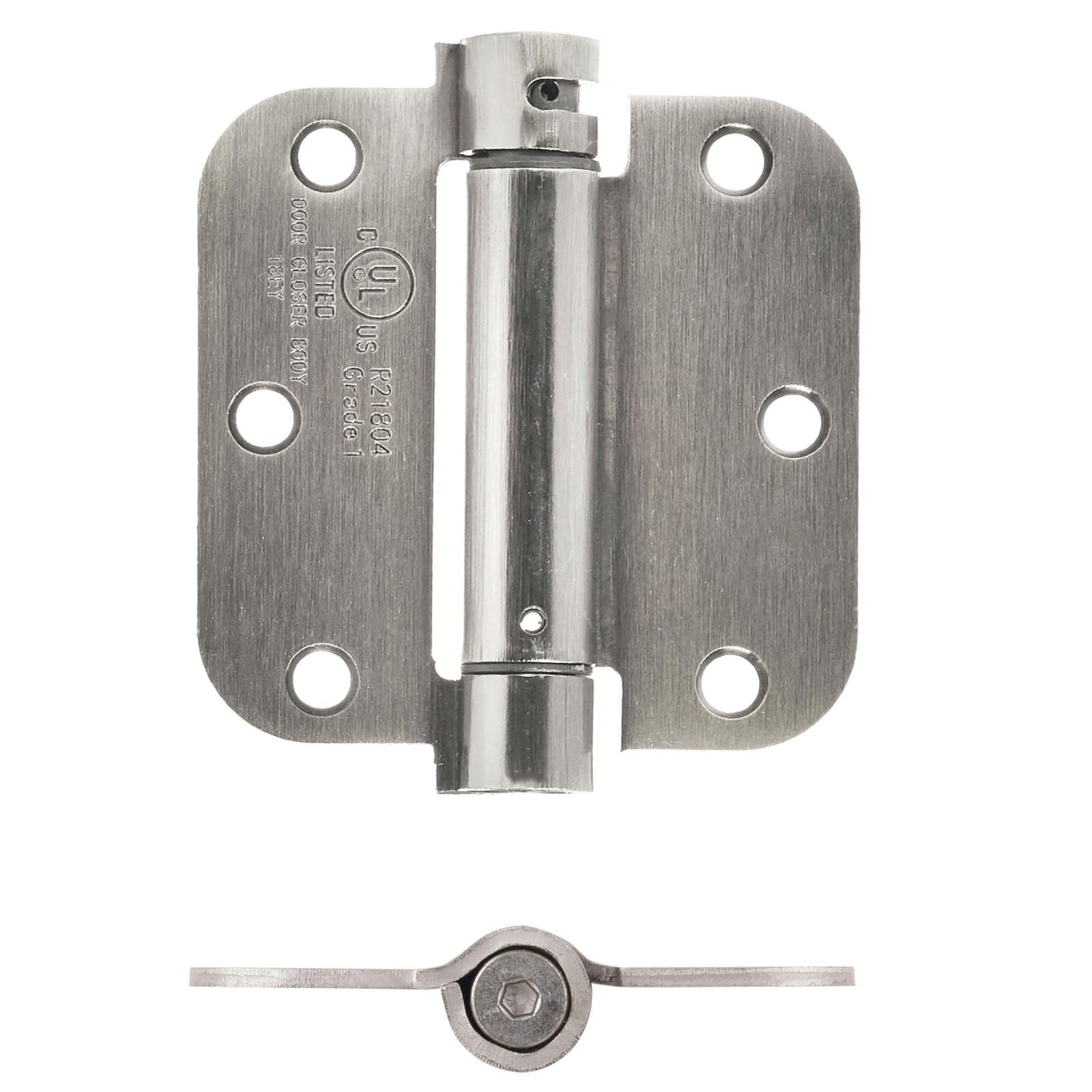 Foto 5 | Bisagra de Puerta Amazon Basics con Cierre Automático 9 x 9 cm Níquel Satinado - Venta Internacional