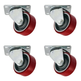 Foto 1 | Pack 4 Ruedas Girat Doble Balero 3'' 110kg Roja Miler Cargo