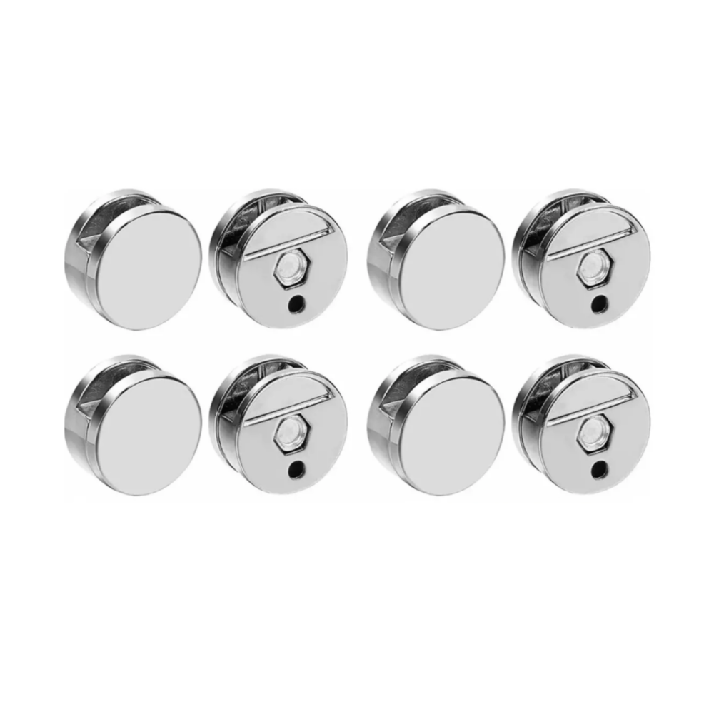 Foto 3 pulgar | Soportes De Espejo Para Vidrio Espejo Ajuste Fijo De 4-7mm 8 Pzs, Belug Plata