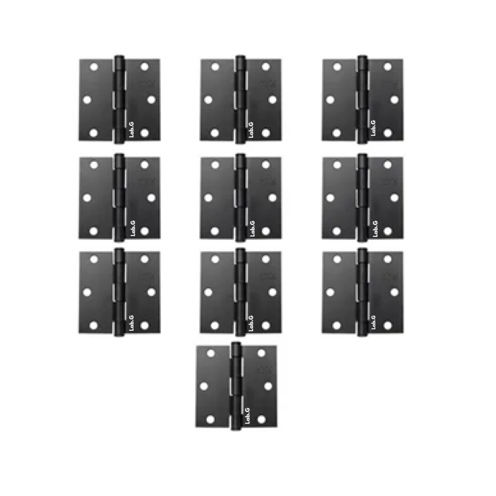 Foto 1 | Paquete De 10 Piezas Bisagra Libro Cuadrada Color Negro 3 X 3 Pulgadas Lab.g, Negro