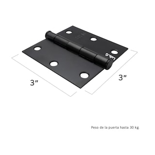 Foto 4 | Paquete De 10 Piezas Bisagra Libro Cuadrada Color Negro 3 X 3 Pulgadas Lab.g, Negro