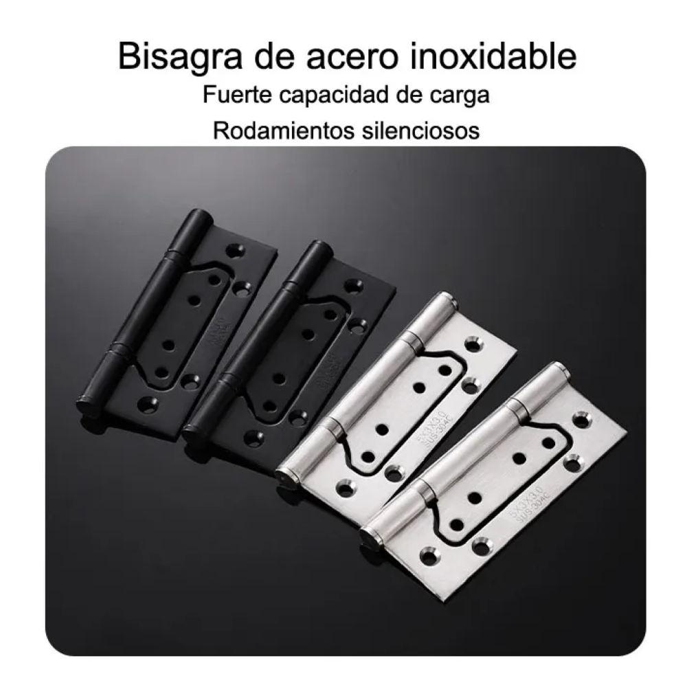 Foto 6 pulgar | Bisagras Para Puertas 5x3x3 De 304 Lab.g  Acero Inoxidable 6pcs Plata