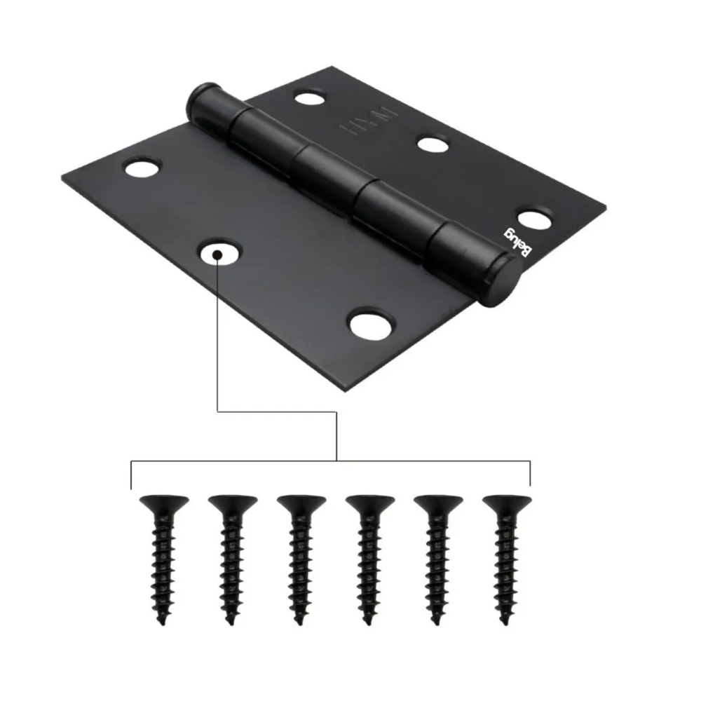 Foto 4 pulgar | Paquete De 10 Piezas Bisagra Libro Cuadrada Color Negro 3 X 3 Pulgadas Belug, Negro