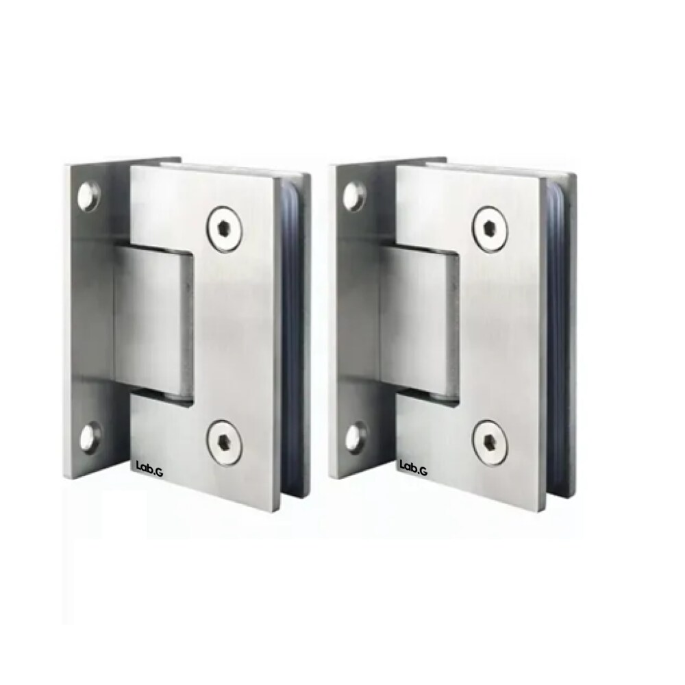 2pcs Bisagra Lab.g  Muro Vidrio Plata Para 8-12mm Puerta De Cristal Plata