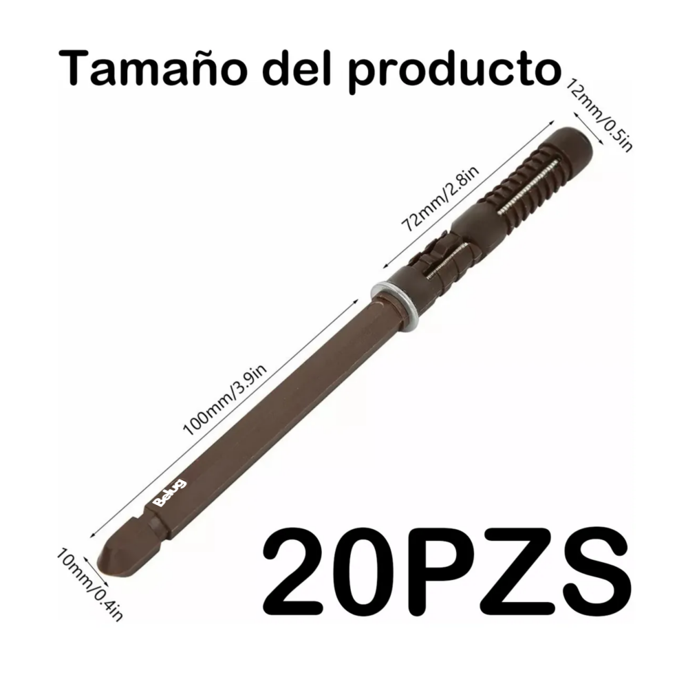 Foto 3 pulgar | 20pzs Flotante Para Estantes Soportes Ocultos P/estantes Belug,  Café