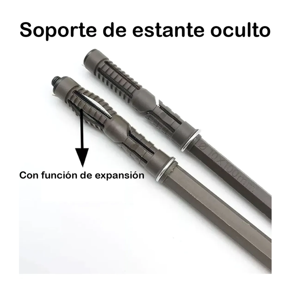 Foto 4 pulgar | 20pzs Flotante Para Estantes Soportes Ocultos P/estantes Belug,  Café