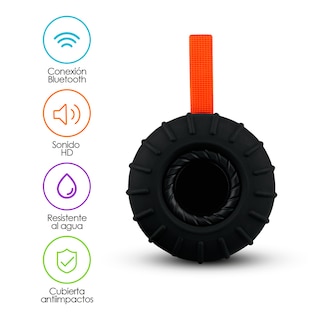 Foto 2 | Bocina Bluetooth Redlemon 79127 color Negro Inalámbrica Portátil Contra Agua Resistente a Golpes y Caídas Sonido HD