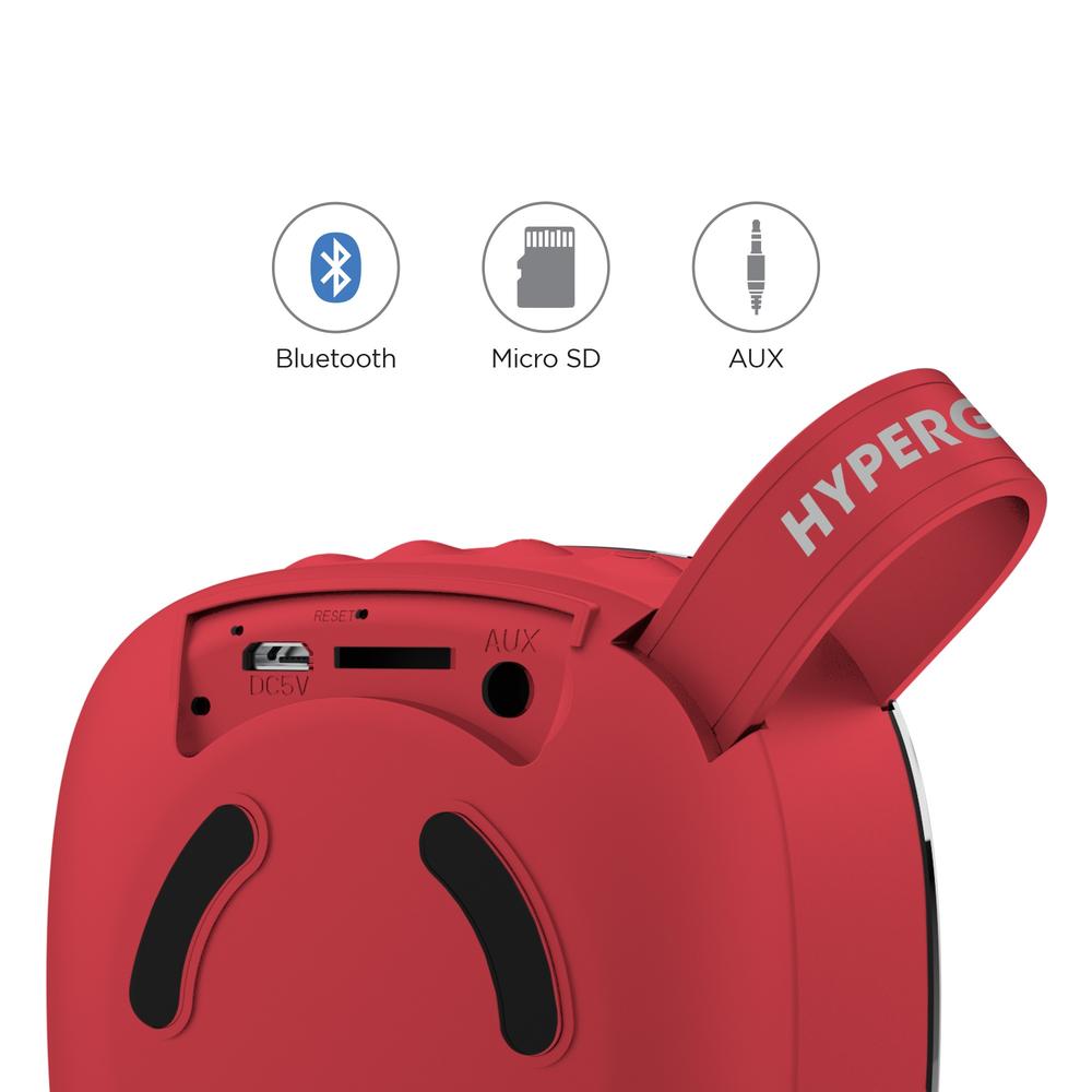 Foto 3 pulgar | Bocina Bluetooth Hypergear Recargable Roja