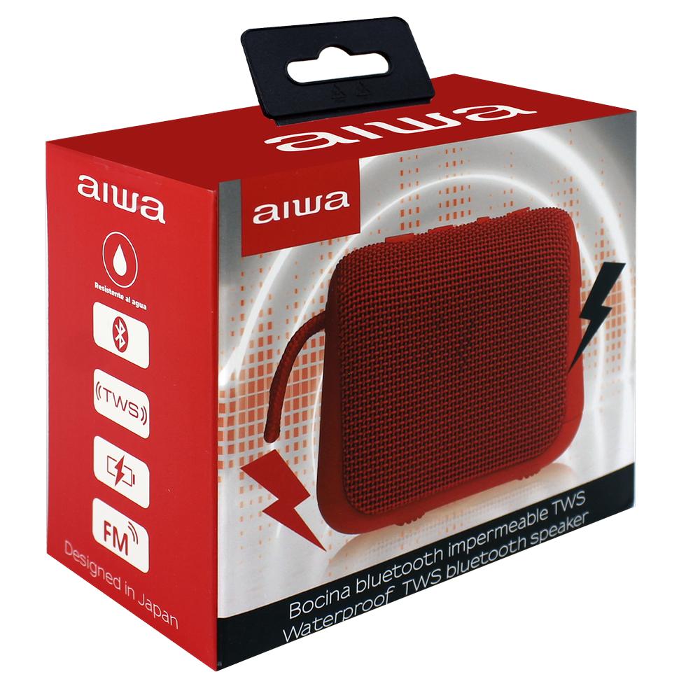 Foto 4 pulgar | Bocina Aiwa AWKF3R Roja Inalámbrica Resistente al Agua Bluetooth