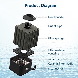 Foto 2 | Esponja Sumergible Aquarium Filter Aqqa Whisper Para 75 — 415 Litros - Venta Internacional.