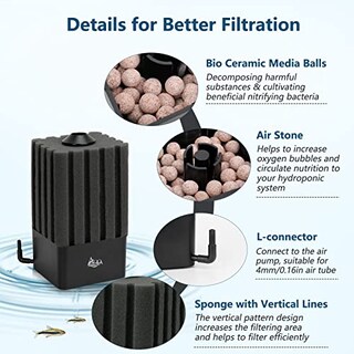 Foto 4 | Esponja Sumergible Aquarium Filter Aqqa Whisper Para 75 — 415 Litros - Venta Internacional.