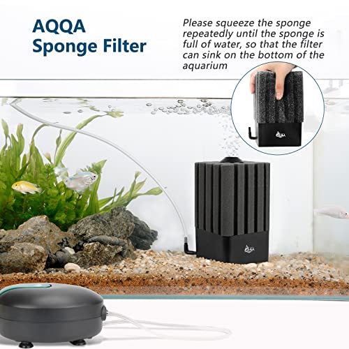 Foto 6 pulgar | Esponja Sumergible Aquarium Filter Aqqa Whisper Para 75 — 415 Litros - Venta Internacional.