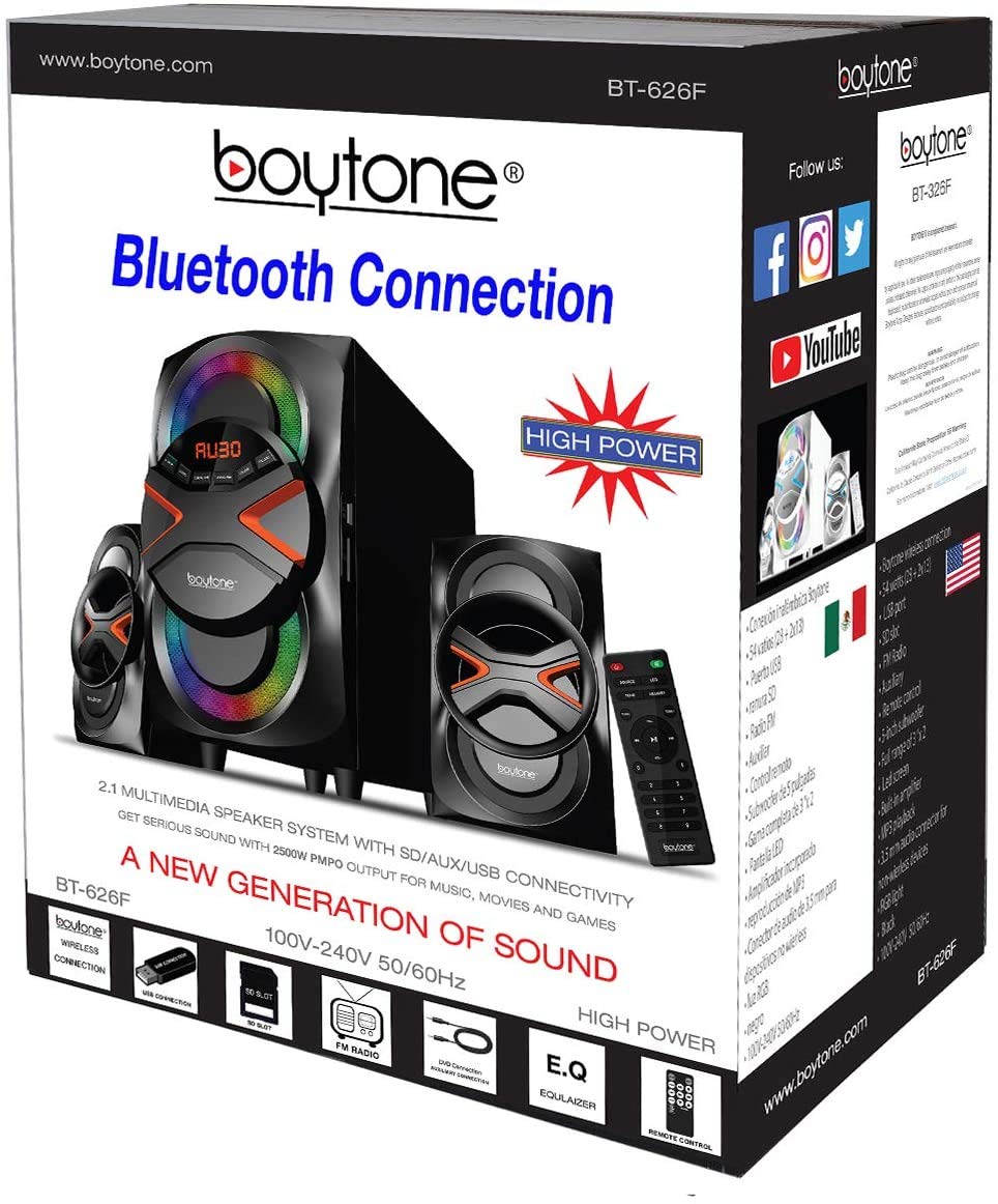 Foto 7 | Bocina Boytone BT-626F 54W con Radio FM y  Bluetooth -  Venta Internacional