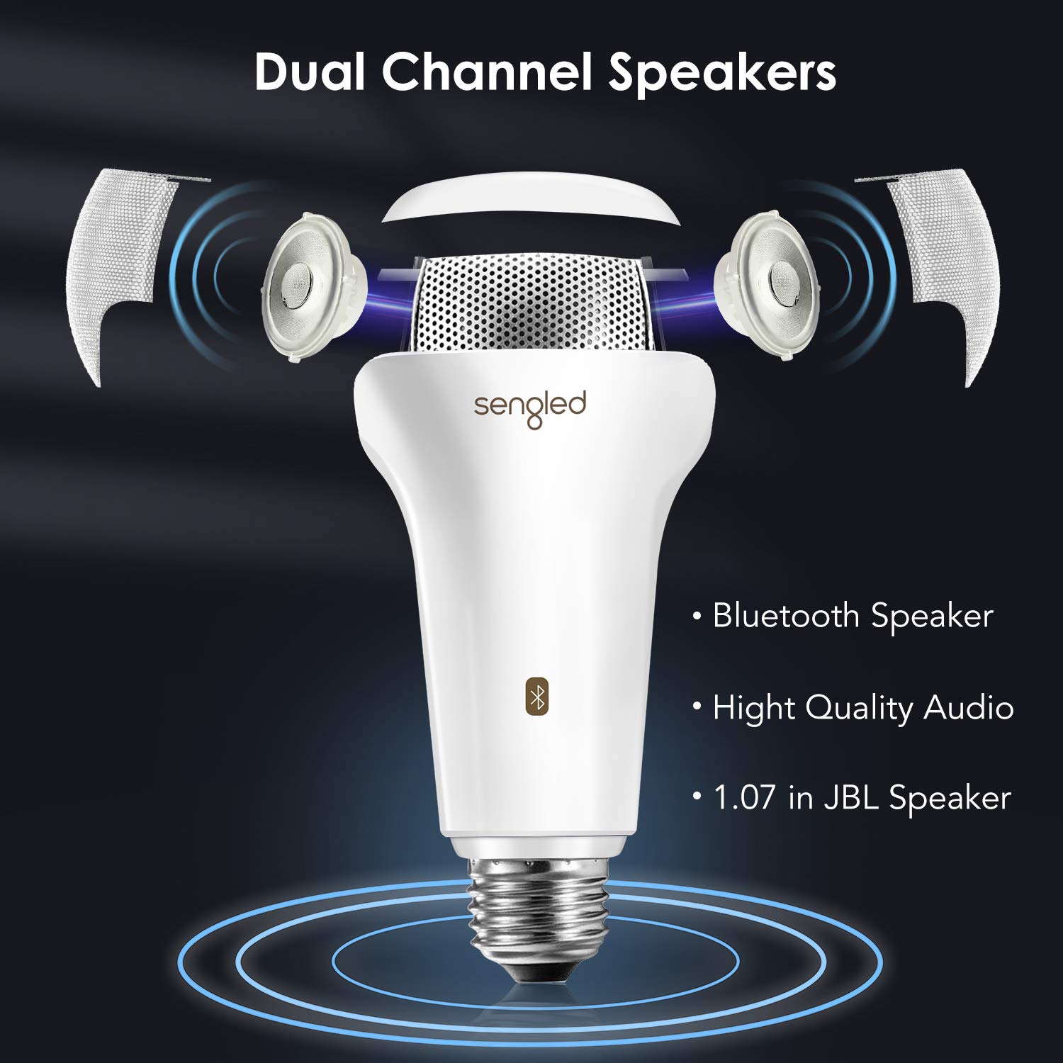 Foto 3 pulgar | Bombilla de Altavoz Inteligente Sengled Solo Jbl 45 W E26 - Venta Internacional