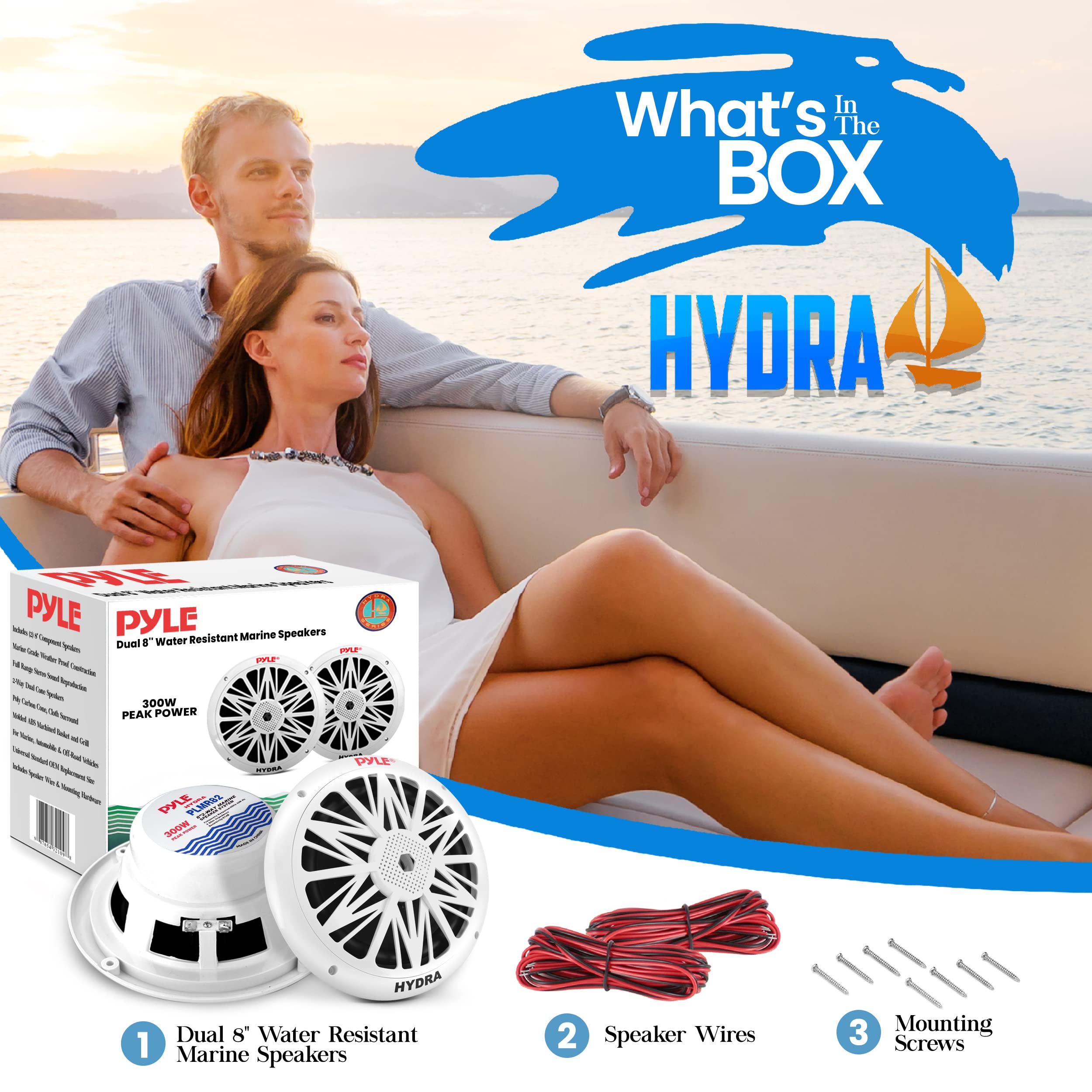 Foto 3 pulgar | Altavoces Marinos Pyle 300 w-Venta Internacional