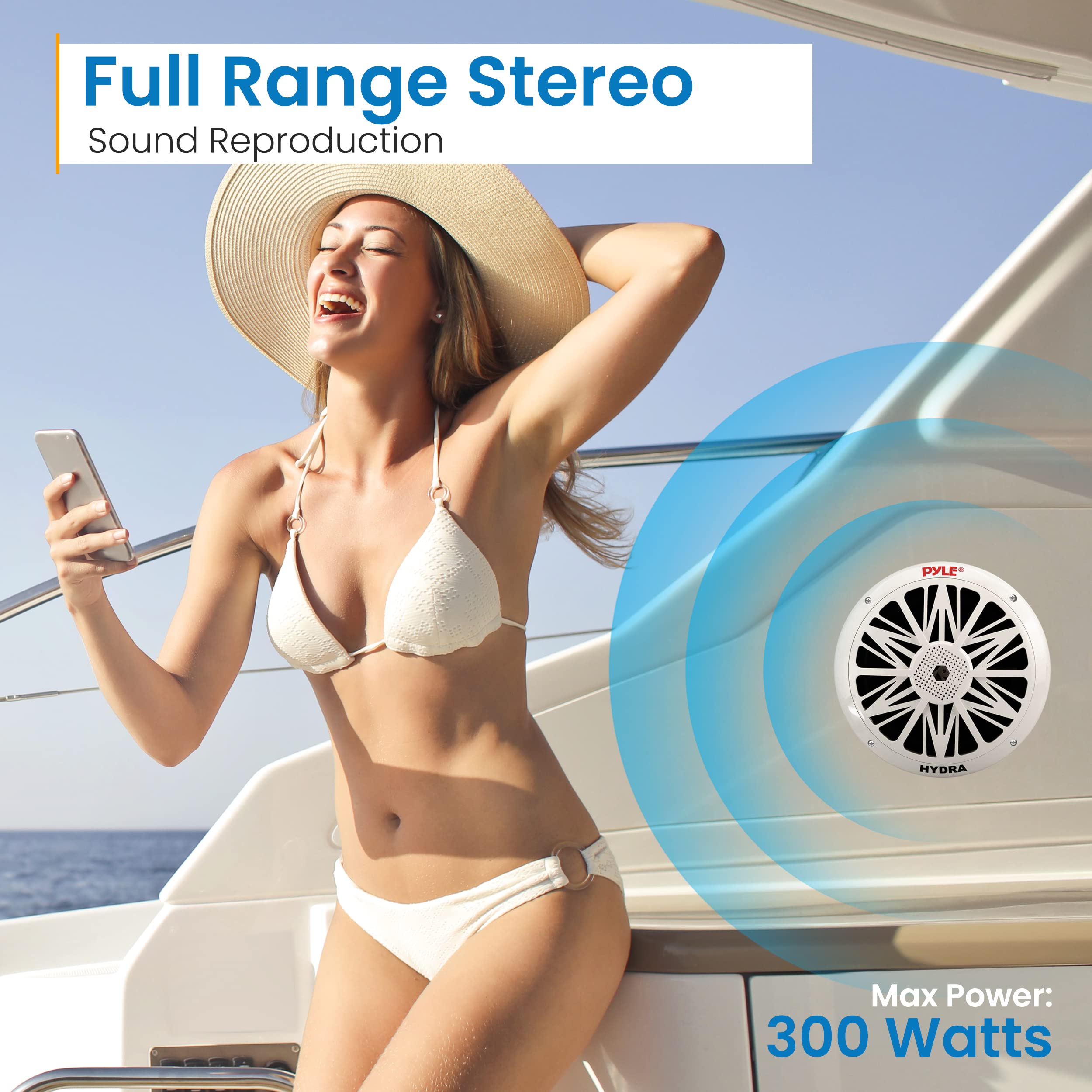 Foto 6 pulgar | Altavoces Marinos Pyle 300 w-Venta Internacional
