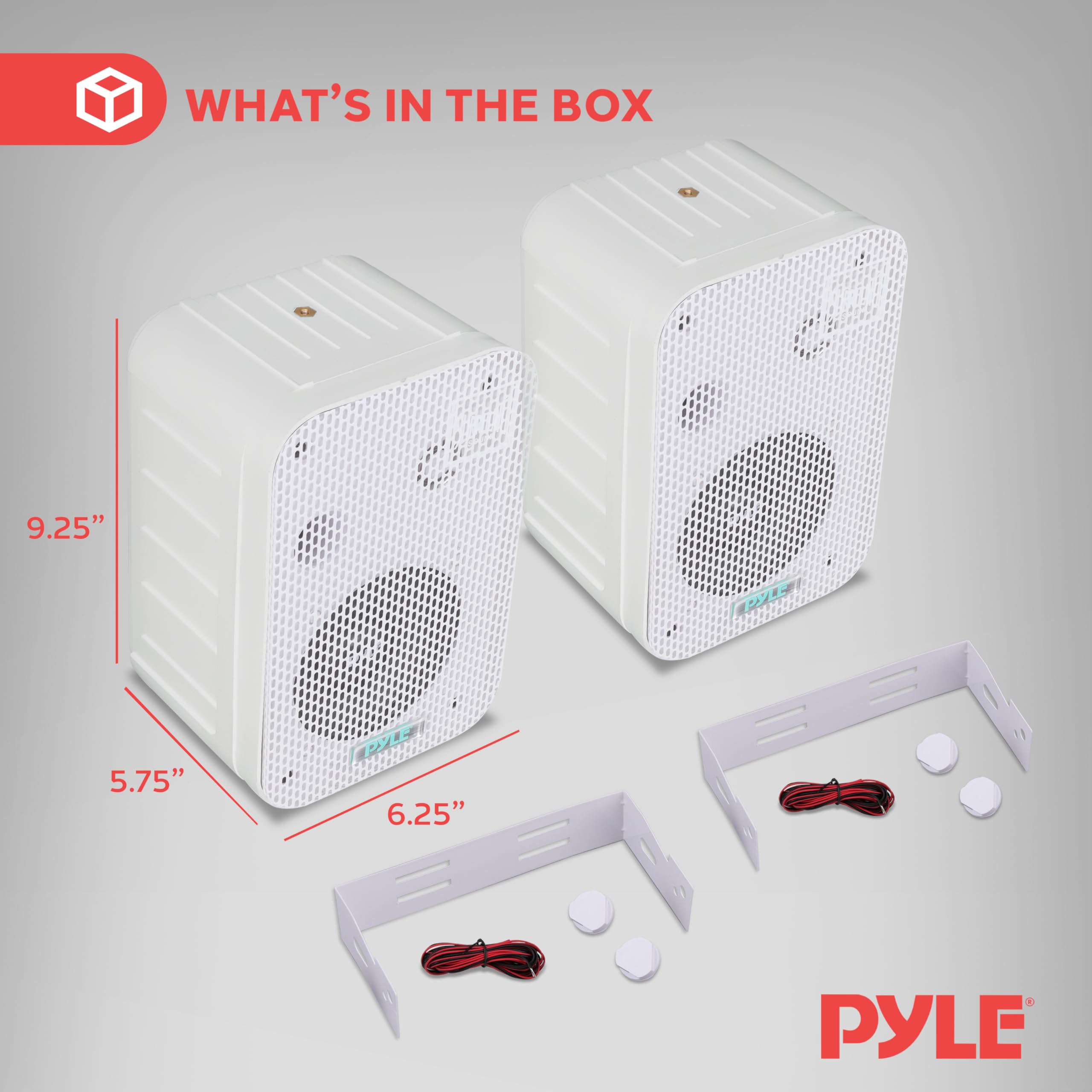 Foto 3 pulgar | Sistema de Altavoces Pyle Pdwr40w a Prueba de Agua 5.25 - Venta Internacional