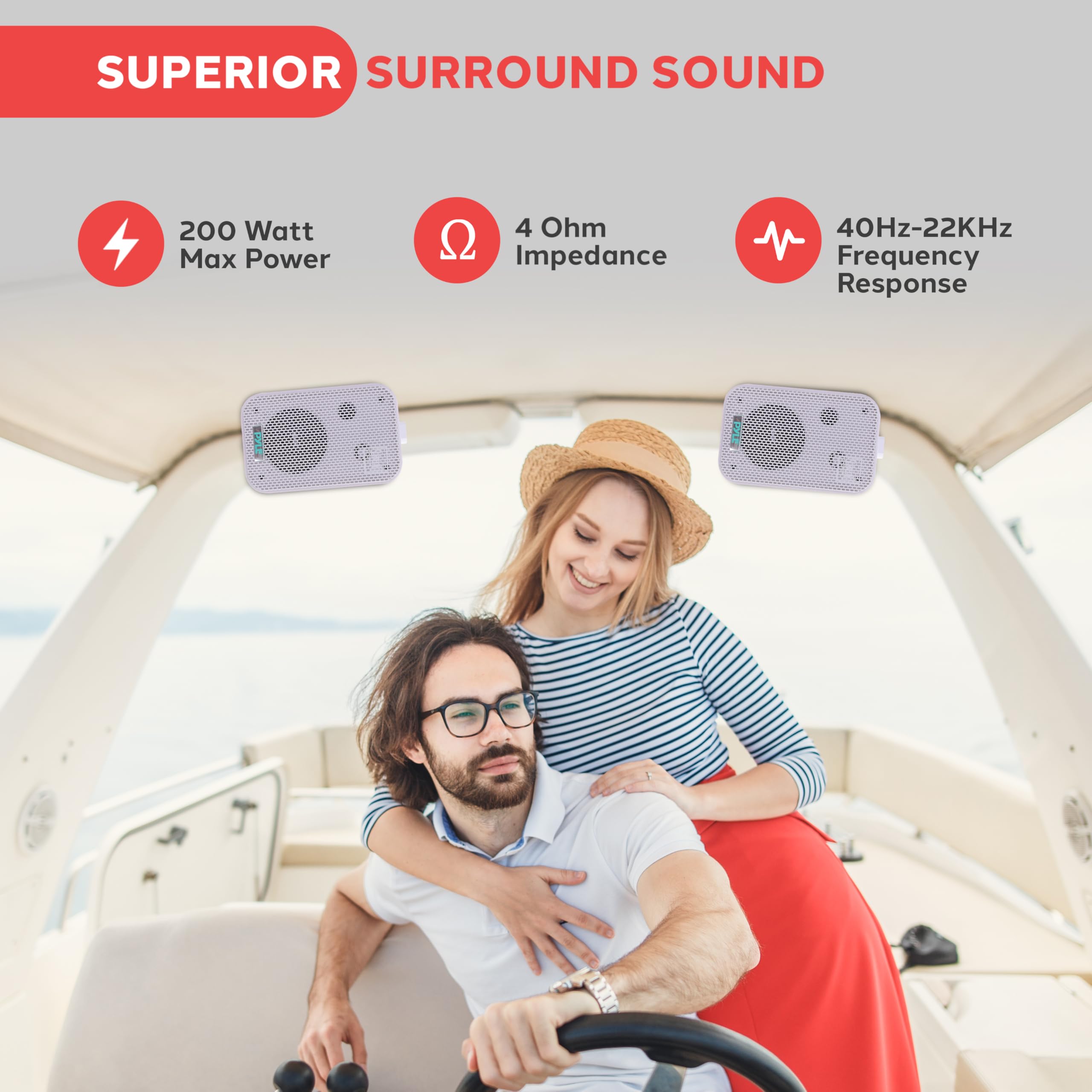 Foto 4 pulgar | Sistema de Altavoces Pyle Pdwr40w a Prueba de Agua 5.25 - Venta Internacional