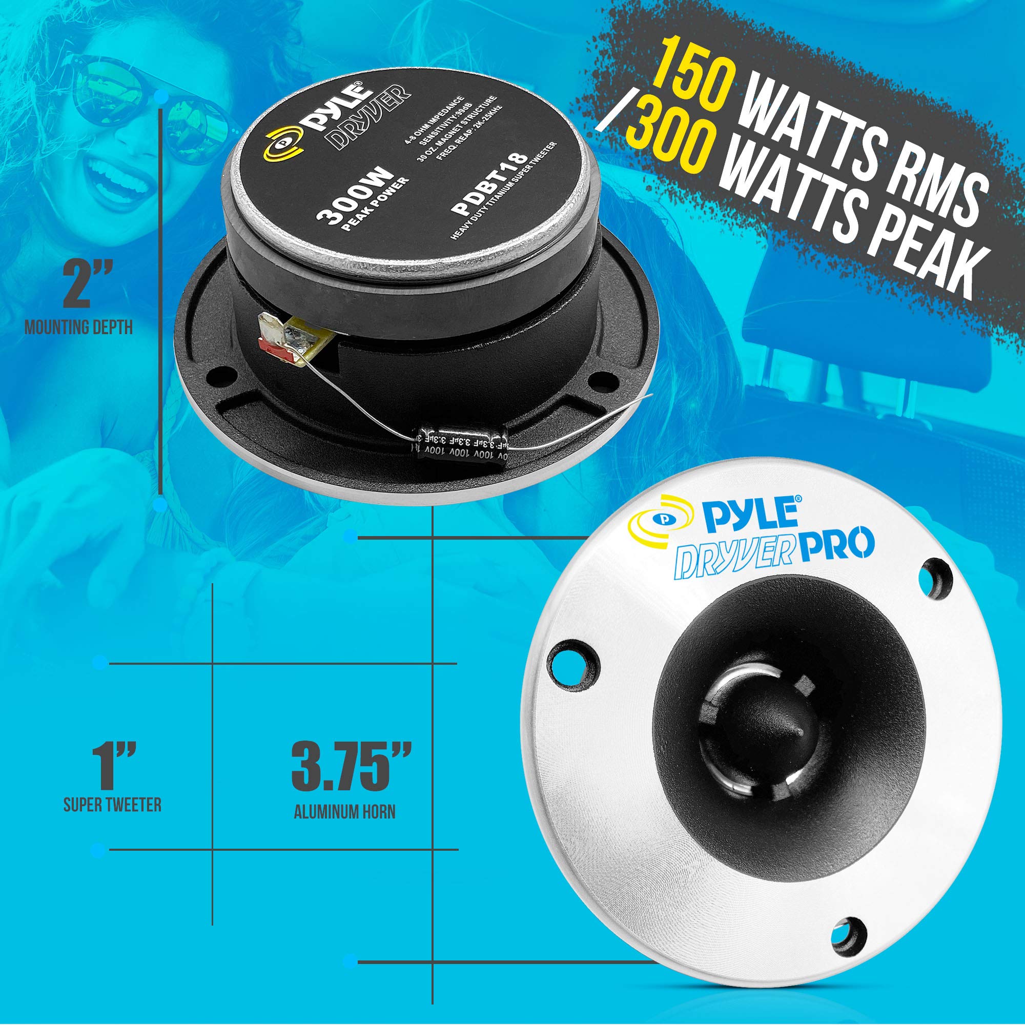 Foto 3 pulgar | Altavoces para Coche Pyle Pdbt18 - Venta Internacional