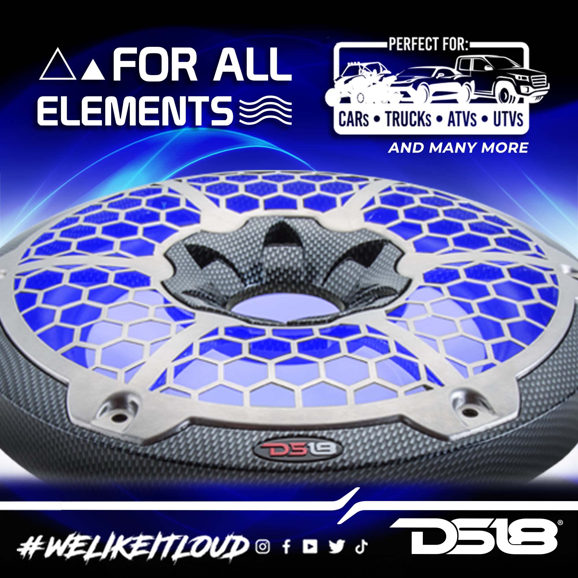 Foto 4 | Subwoofer Ds18 Cf10sub 10'' 600 W Marino Atv Utv Impermeable - Venta Internacional