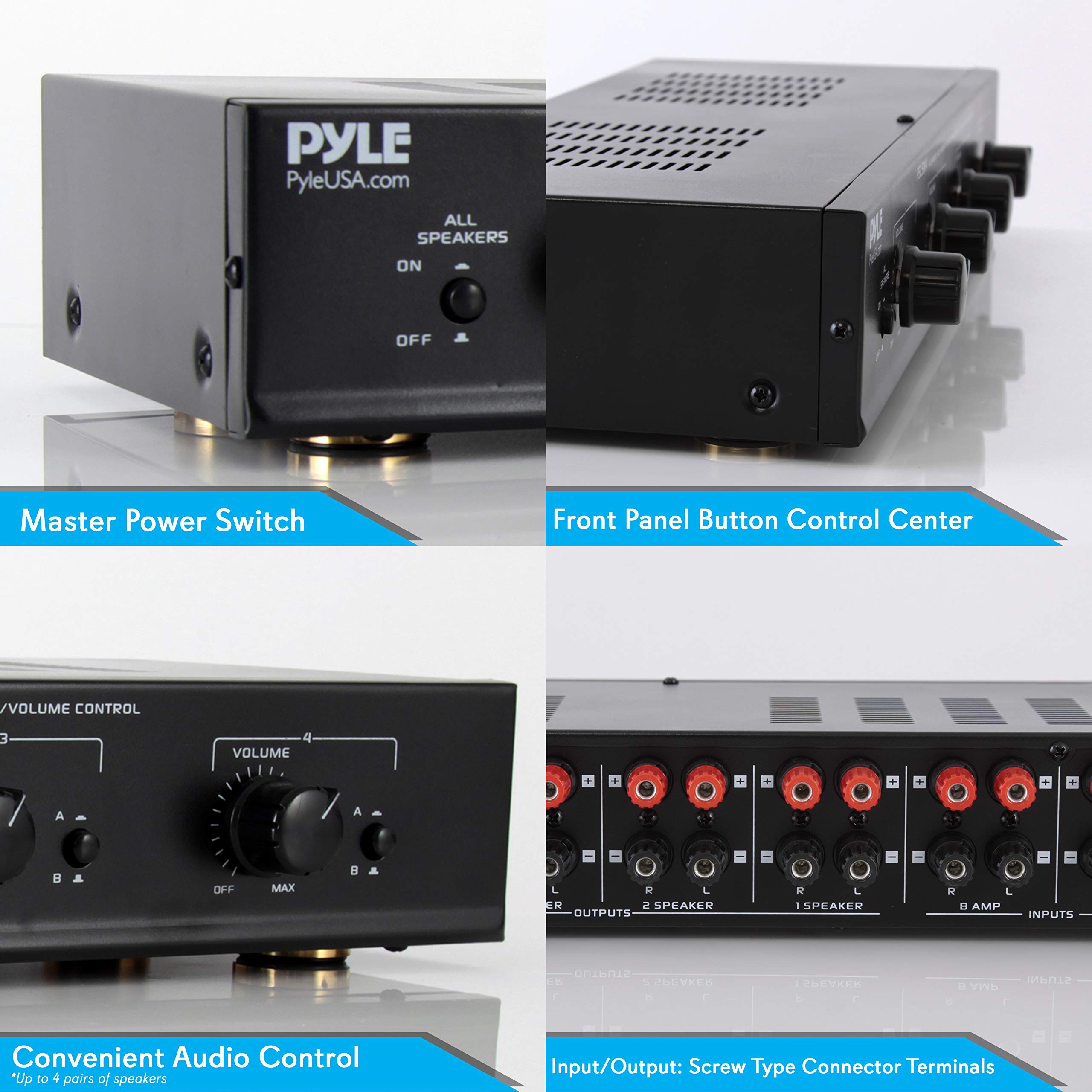 Foto 4 pulgar | Interruptor Selector De Altavoces Pyle Pslsw4 4 Canales 100 W Negro - Venta Internacional.