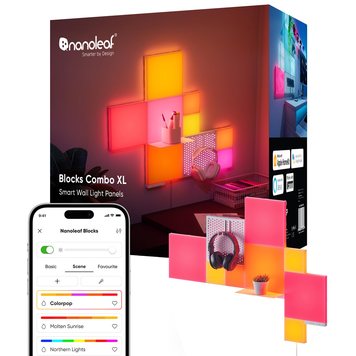 Foto 1 | Panel De Iluminación Nanoleaf Blocks Combo Xl Smarter Kit 9 Paneles - Venta Internacional.
