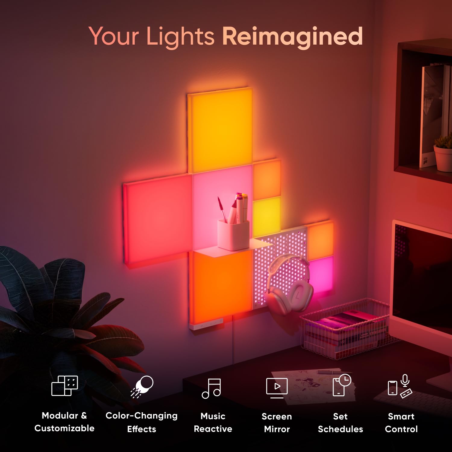 Foto 2 | Panel De Iluminación Nanoleaf Blocks Combo Xl Smarter Kit 9 Paneles - Venta Internacional.