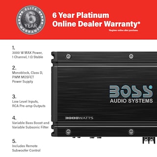 Foto 3 | Amplificador De Coche Boss Audio Ox3kd Onyx 3000w Class D 1 Ohm - Venta Internacional.