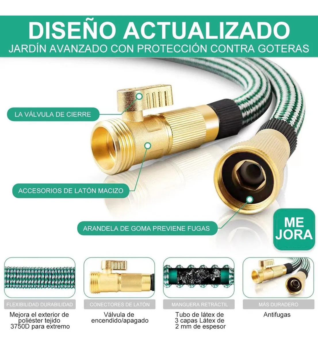 Foto 3 | Manguera para Jardín Malubero Expandible 10 Modos de Riego