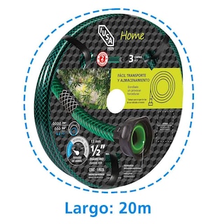 Foto 5 | Manguera 20m Home Tricapa 1/2” Iusa con Conexiones Plásticas Planas