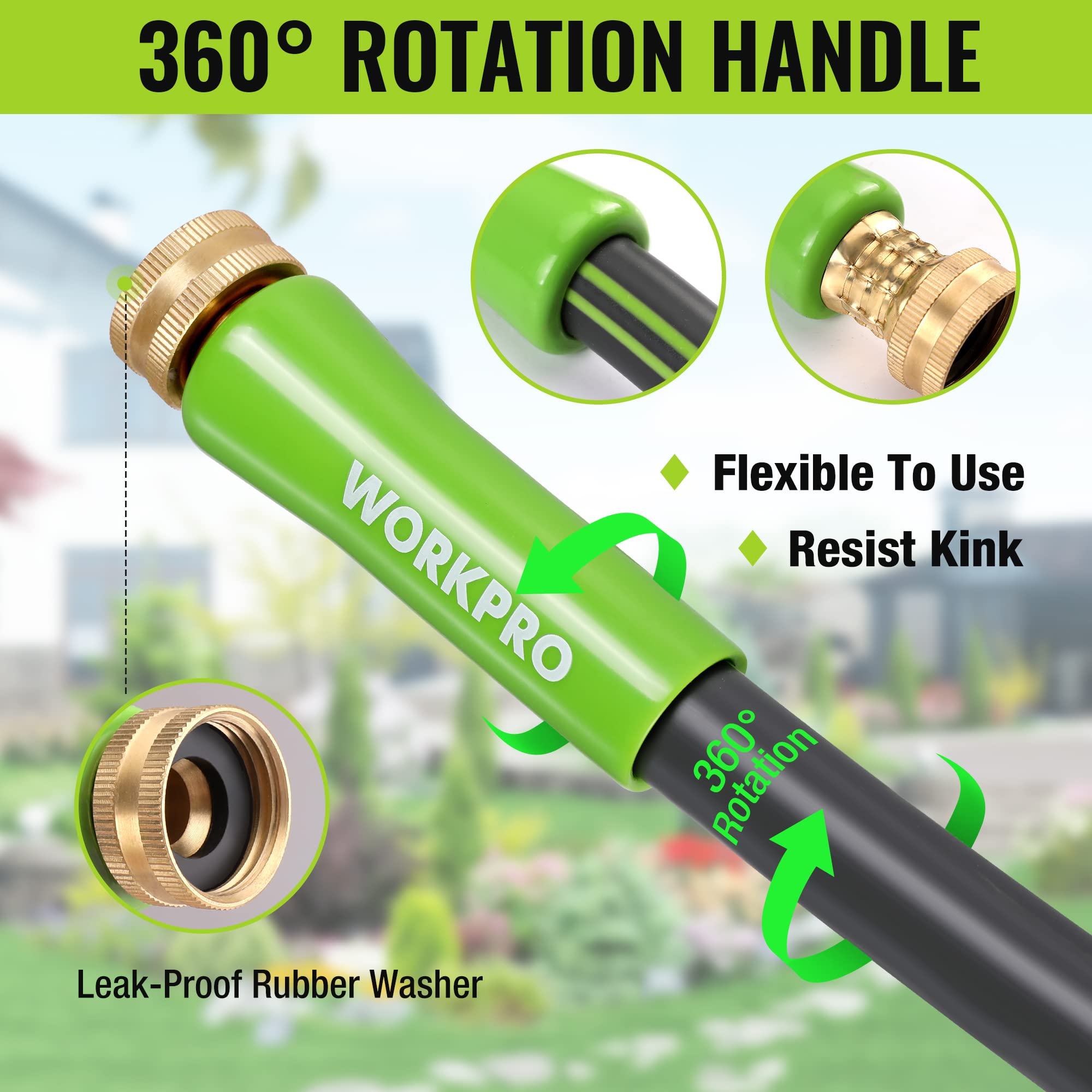 Foto 4 | Manguera De Jardín Workpro De Alta Resistencia De 5/8 Pulgadas X 10 Pies Con Accesorios De Latón - Venta Internacional.