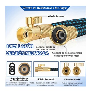 Foto 3 | Manguera De Jardín Extensible 15m Eo Safe Imports Esi-2032-1 Azul