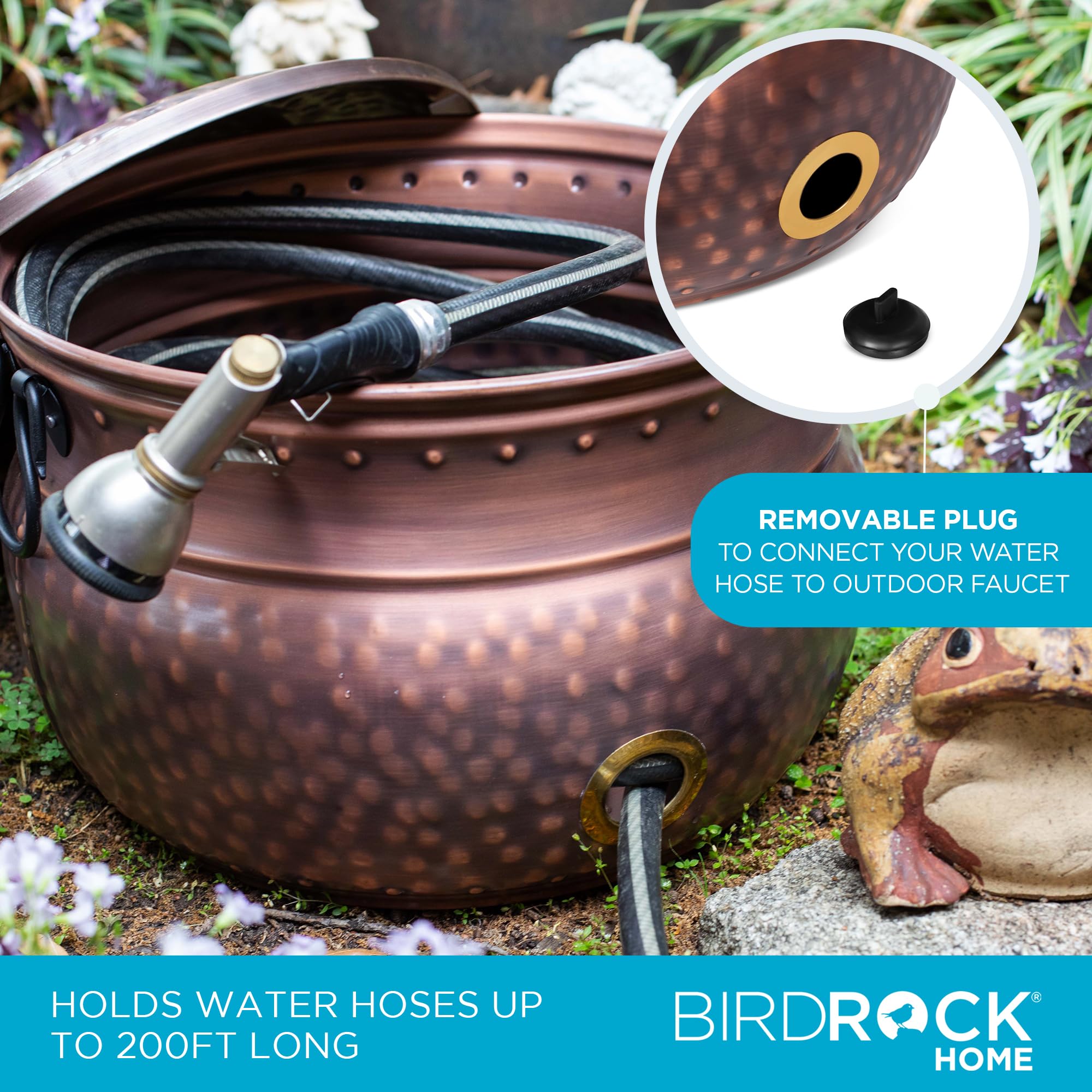 Foto 4 | Soporte Para Manguera De Agua Birdrock Home, Maceta Decorativa De Metal De 200 Pies - Venta Internacional.