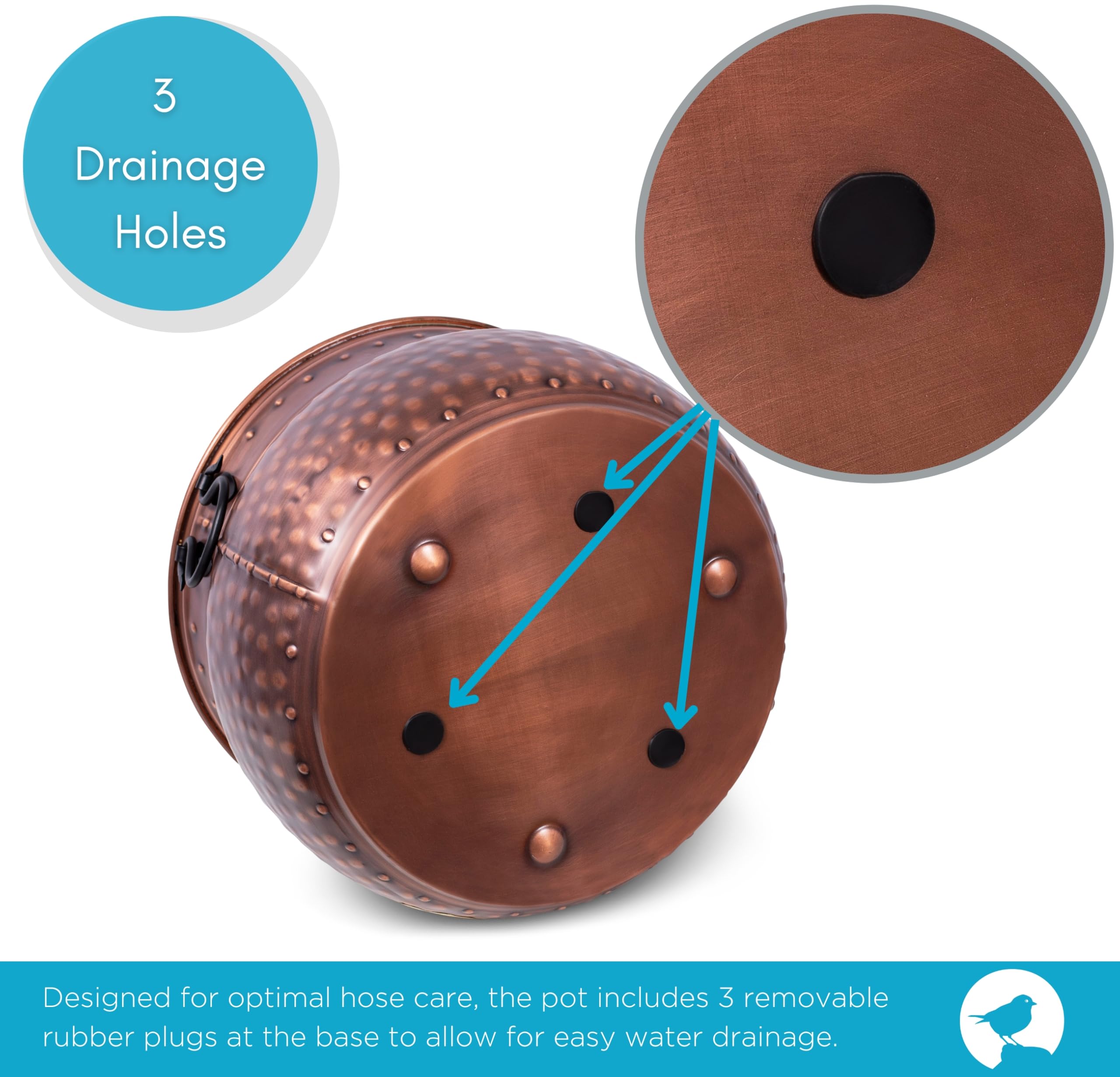 Foto 5 | Soporte Para Manguera De Agua Birdrock Home, Maceta Decorativa De Metal De 200 Pies - Venta Internacional.