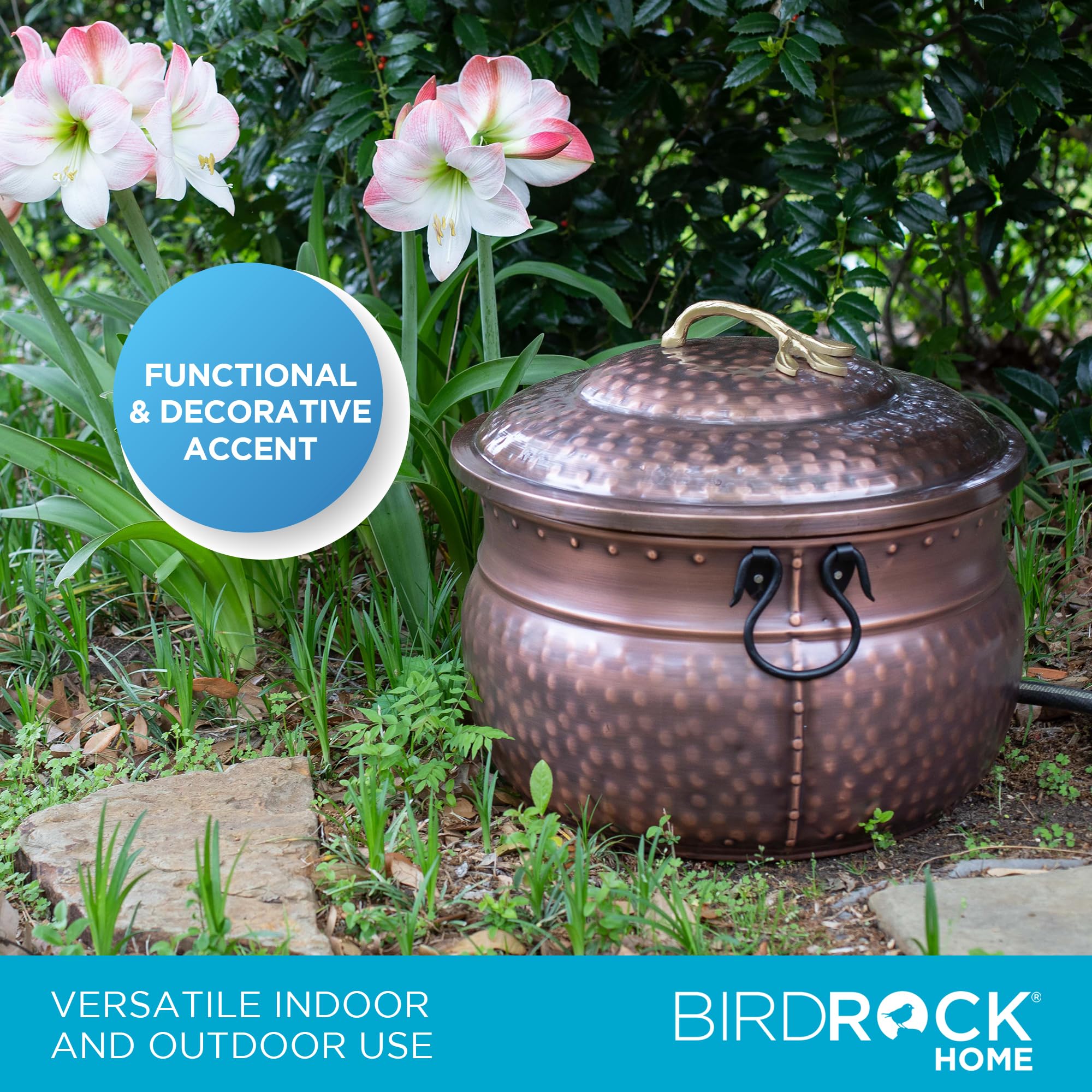 Foto 6 | Soporte Para Manguera De Agua Birdrock Home, Maceta Decorativa De Metal De 200 Pies - Venta Internacional.