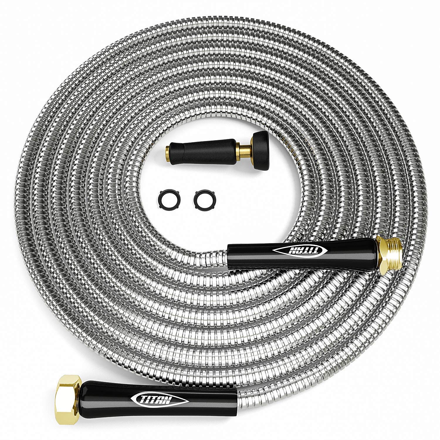 Foto 1 | Manguera De Jardín Titan 304 De Acero Inoxidable, 15 M, Flexible, 500 Psi - Venta Internacional.