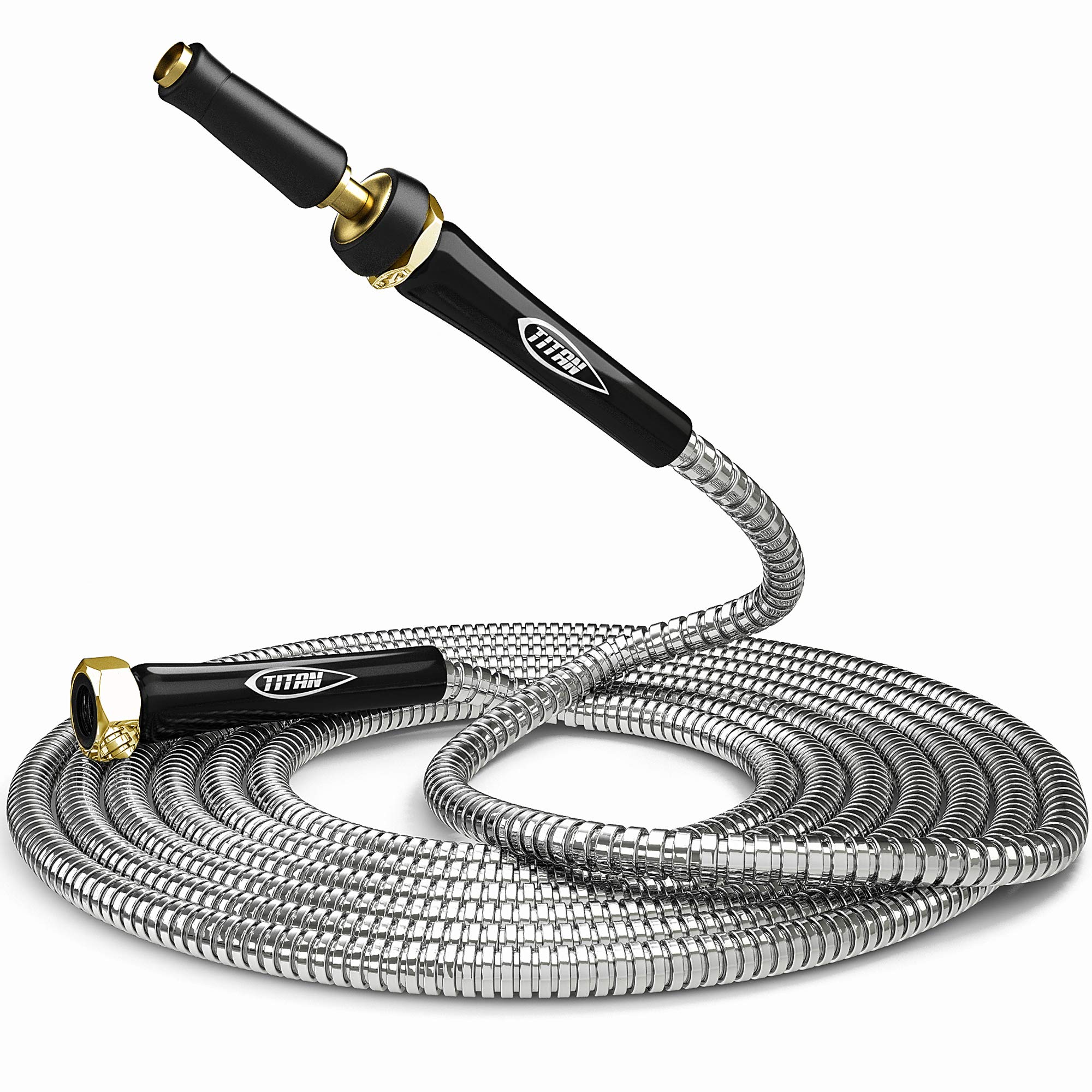Foto 2 | Manguera De Jardín Titan 304 De Acero Inoxidable, 15 M, Flexible, 500 Psi - Venta Internacional.