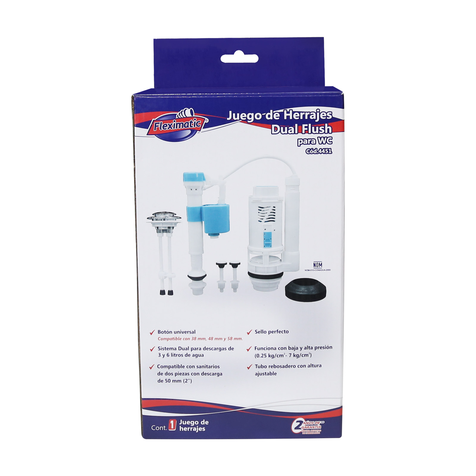 Foto 3 | Juego De Herrajes Dual Flush 2''