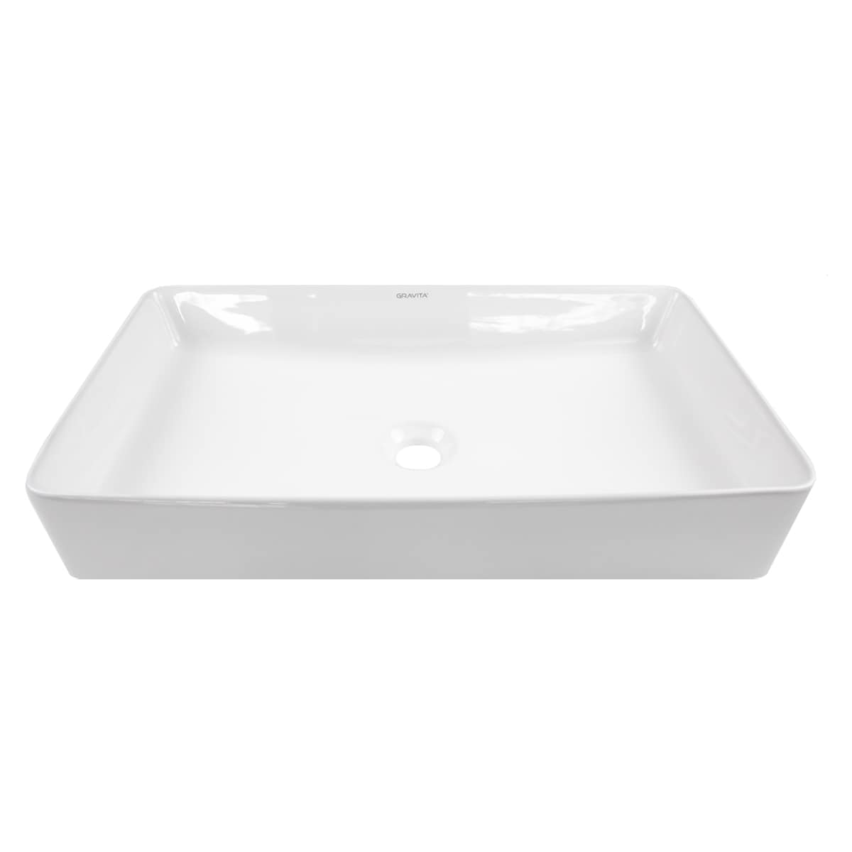 Lavabo de Cerámica Gravita LA 1803 165 color Blanco Rectangular $1,499