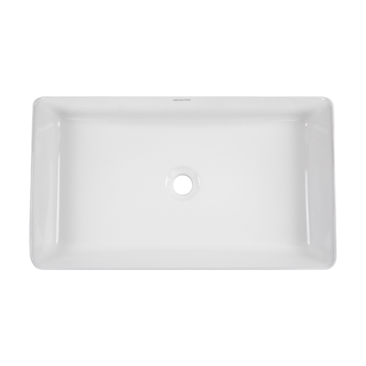 Foto 5 pulgar | Lavabo de Cerámica Gravita LA 1803 165 color Blanco Rectangular