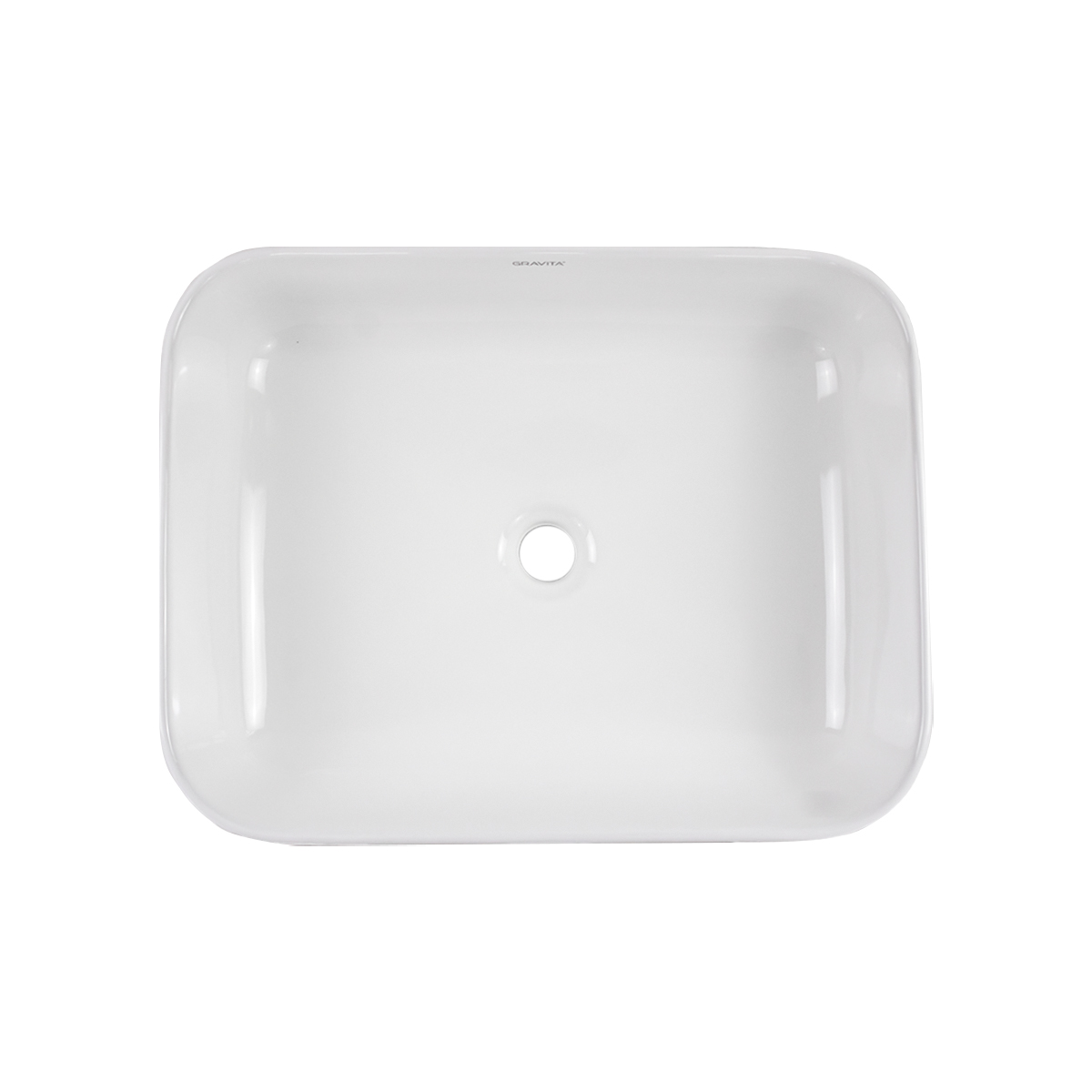 Foto 5 pulgar | Lavabo De Ceramica Rectangular Color Blanco De Sobrecubierta Sin Rebosadero Marca Gravita