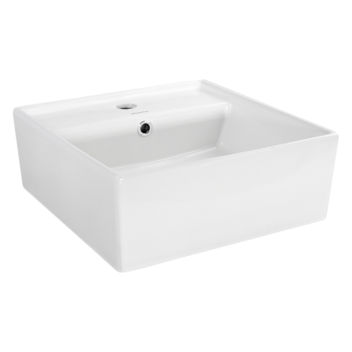 Foto 5 | Lavabo De Ceramica Cuadrado Color Blanco De Sobrecubierta Con Rebosadero Marca Gravita